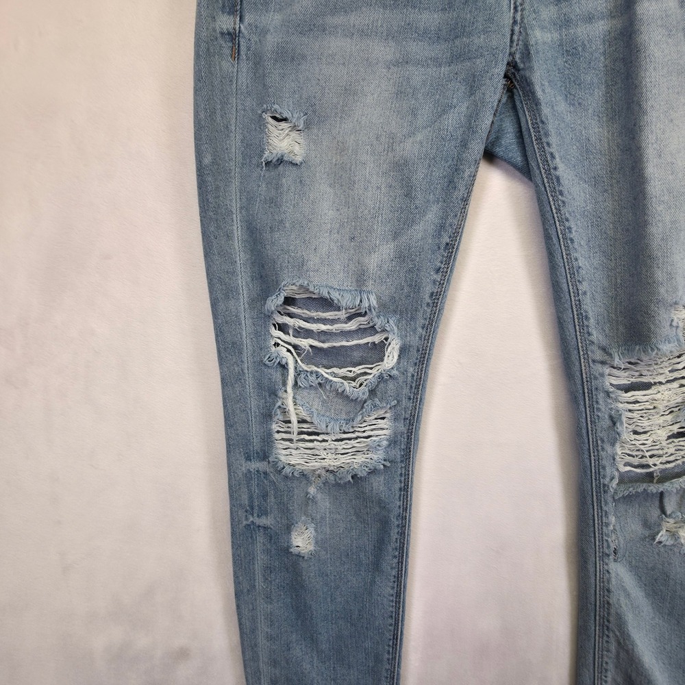 Pistola Distressed Jeans Womens 24 Light Wash Y2K Streetwear Grunge Ripped - Picture 15 of 16